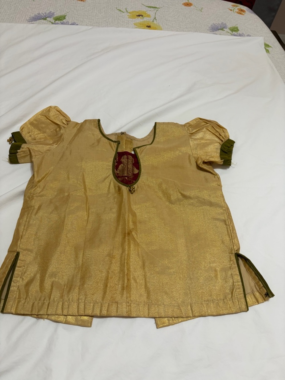 Gold Embellished Short Sleeve Tunic Top(32)